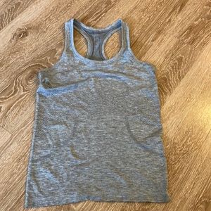 grey lululemon razorback tank